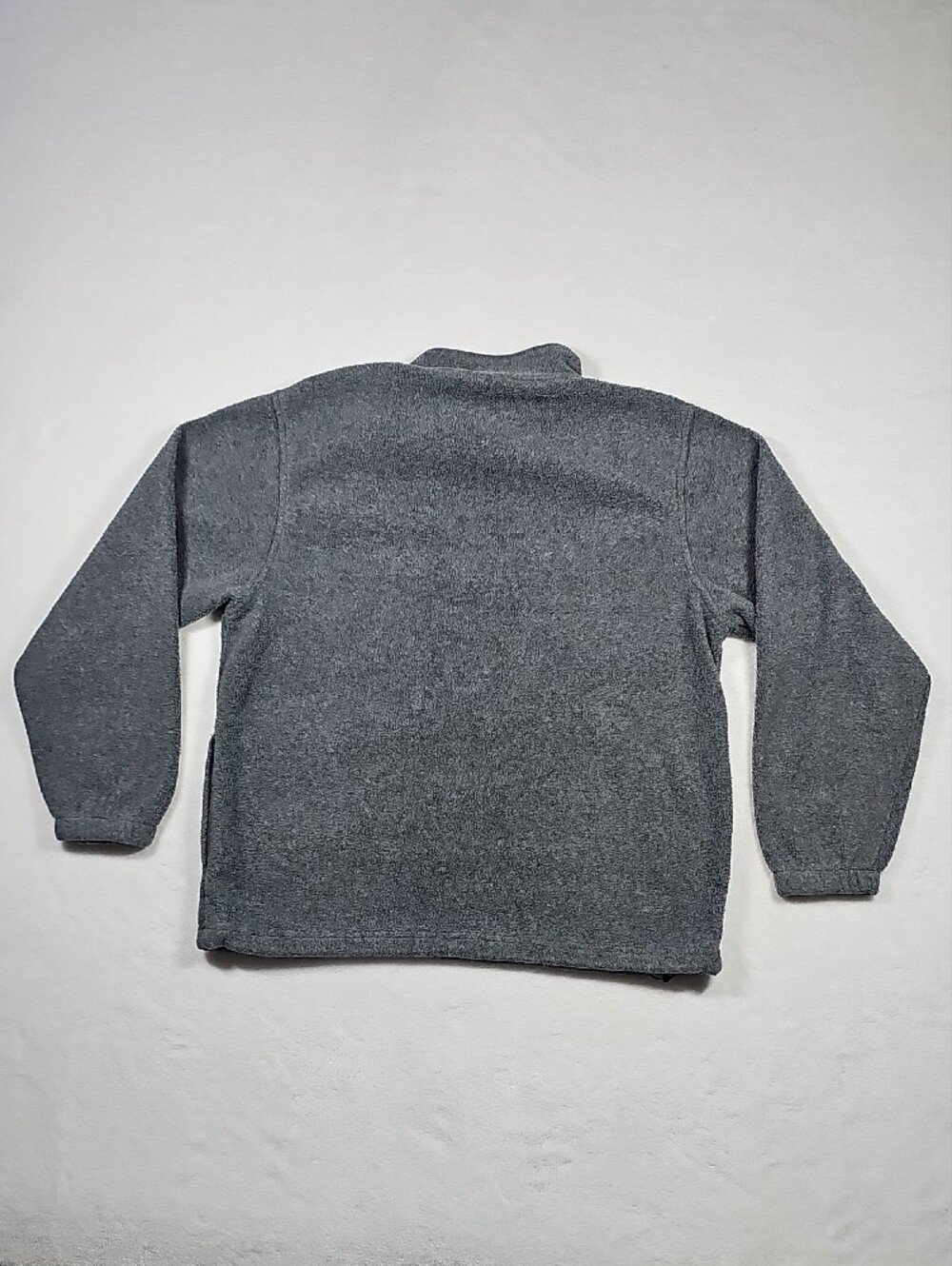 Eno River Men's Dark Gray Quarter Zip Fleece Pullover - Picture 6 of 8